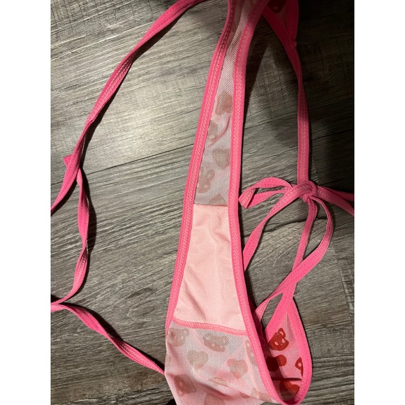 Pink Heart & Bear Print Two-Piece Set – No Size Tag (See Measurements) - Picture 5 of 5